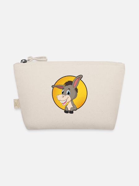 Geschenkidee Esel Fans, Jungen, Kinder, Mädchen - Bio-Täschchen - Natur