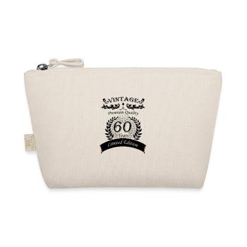 60 Geburtstag Vintage - Bio-Täschchen - Natur - Vorne