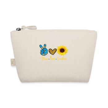 peace love sunshine hippie floral motif ladies hippy - Organic Pouch - nature - Front