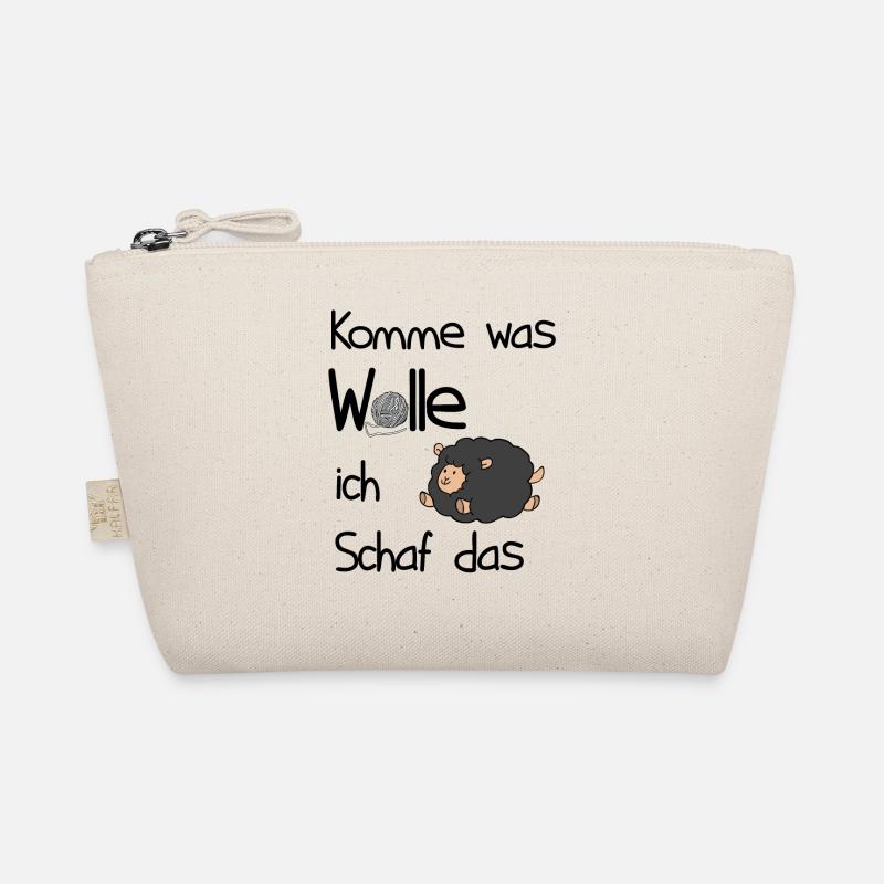 Stricken Damen Tshirt Schäfchen Geschenkidee Bio-Täschchen