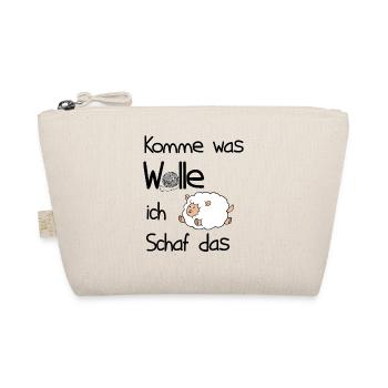 knitting ladies tshirt sheep gift idea - Organic Pouch - nature - Front