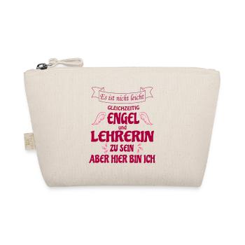 Lehrerin, Spruch, Engel und Lehrerin Motivation - Bio-Täschchen - Natur - Vorne