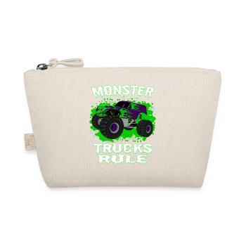 Awesome Monster trucks rule - Organic Pouch - nature - Front