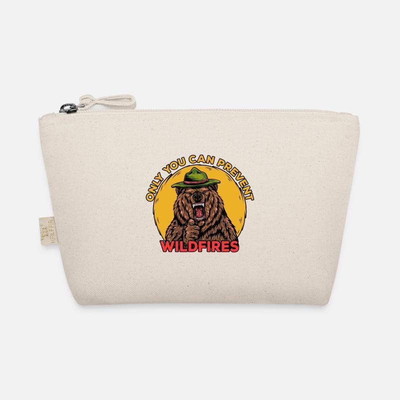 Prevent Wildfires Bear Shirt Organic Pouch