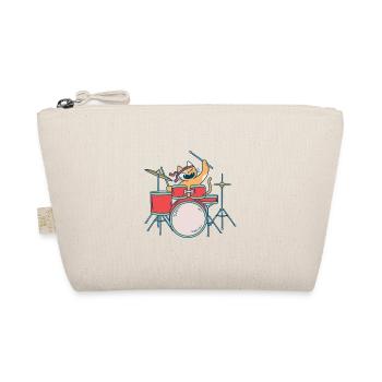 Cat Cats Music Cat Drummer Drums Band - Organic Pouch - nature - Front