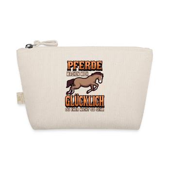 Pferd Lustig Spruch Reiten Reiter Hengst Geschenk - Bio-Täschchen - Natur - Vorne