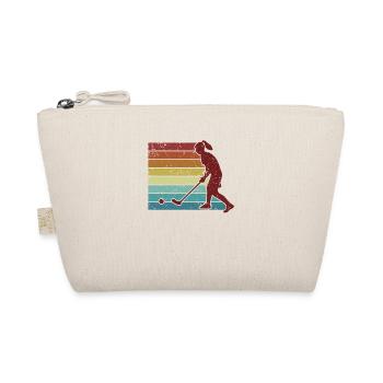 Hockey Player Retro Field Hockey Woman Vintage - Organic Pouch - nature - Front