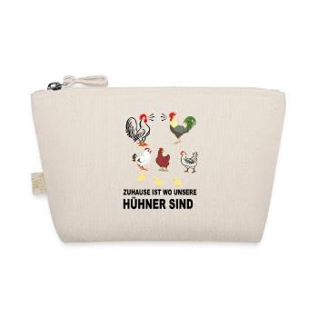 HÜHNER UND HÄHNE - Bio-Täschchen - Natur - Vorne