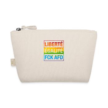 Liberté Égalité FCK AFD Shirt - Bio-Täschchen - Natur - Vorne