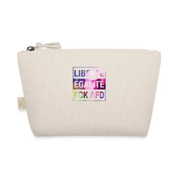 Liberté Égalité FCK AFD Shirt - Organic Pouch - nature - Front