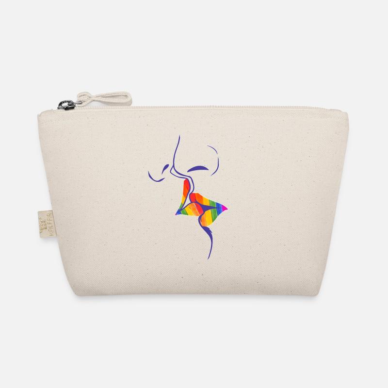 Rainbow Kissing Lips Bio-Täschchen