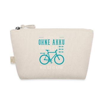 Warum ich ohne Akku fahre? Radfahrer Mountainbike - Bio-Täschchen - Natur - Vorne