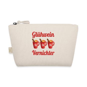 witzige Glühwein Vernichter Weihnachten Geschenk - Bio-Täschchen - Natur - Vorne