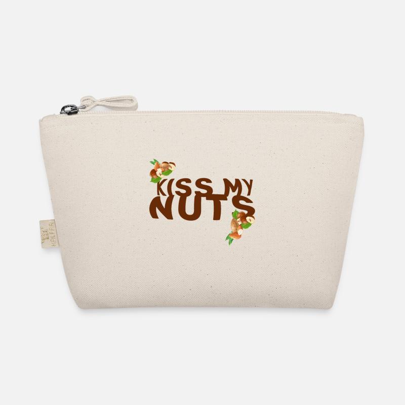 nuts kiss my nuts simple herbst minimal statement - Bio-Täschchen - Natur