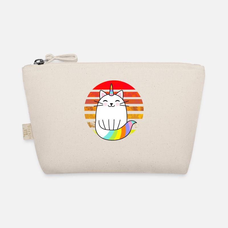 Unicorn cat rainbow sunset Organic Pouch