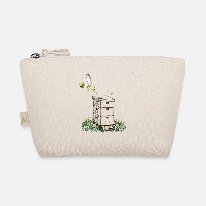 Beekeeper honeybee bee with stick Organic Pouch