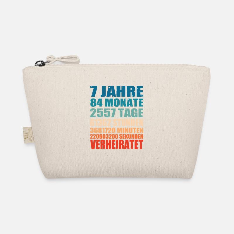7. Jahre Hochzeitstag Kupferhochzeit Geschenkidee - Bio-Täschchen - Natur
