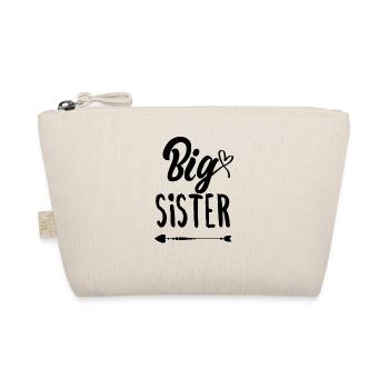 Big Sister Big Sis Sibling Gift - Organic Pouch - nature - Front