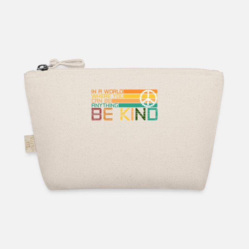 Hippie Spruch Be Kind Lifestyle - Bio-Täschchen - Natur