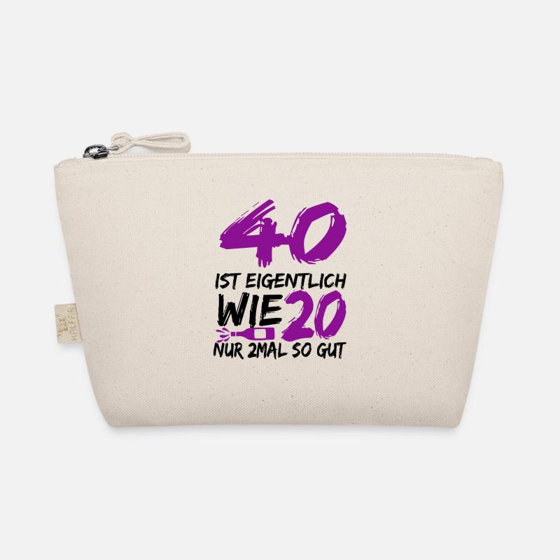 40 Geburtstag 40 Jahre Geschenk - Bio-Täschchen - Natur