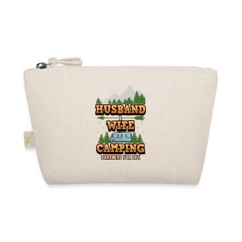 Camping husband wife saying camping gift - Organic Pouch - nature - Front