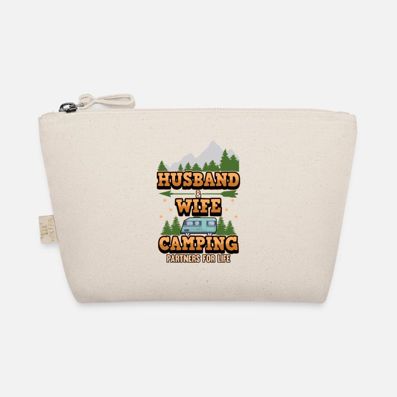 Camping Ehemann Ehefrau Spruch Zelten Geschenk - Bio-Täschchen - Natur