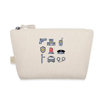 Police Collection Kids Policeman Cop Gift - Organic Pouch - nature - Front