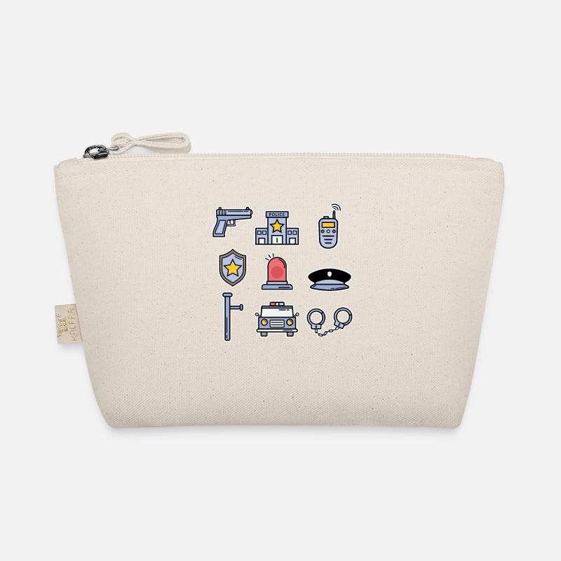 Polizei Sammlung Kinder Polizist Cop Geschenk Bio-Täschchen