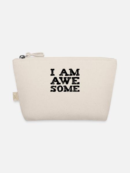 I am awesome - I am great - Organic Pouch - nature - Front