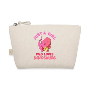 Just A Girl Who Love Dinosaurs Trex - Organic Pouch - nature - Front