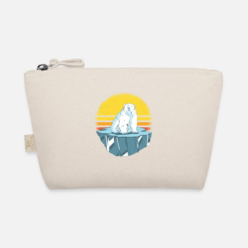 Polar bear on Polar bear gift idea Organic Pouch
