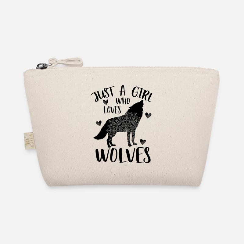 Nur ein Mädchen, das Wölfe liebt Bio-Täschchen