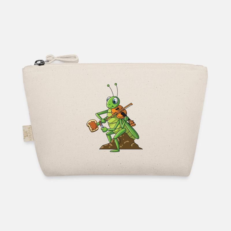 Violin cricket violin player multitasking bread Organic Pouch