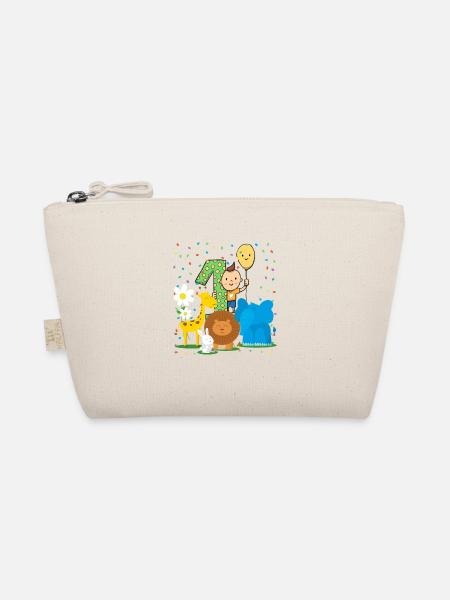 Anniversaire bébé - 1er anniversaire Zoo - Trousse biologique - nature - Devant
