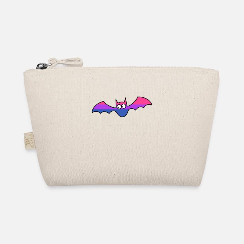Bisexual bat for Halloween spooky pride Organic Pouch