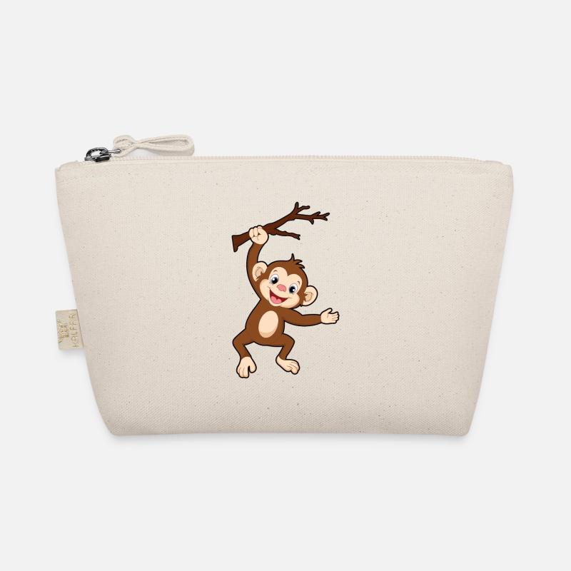 Affe auf Ast Bio-Täschchen