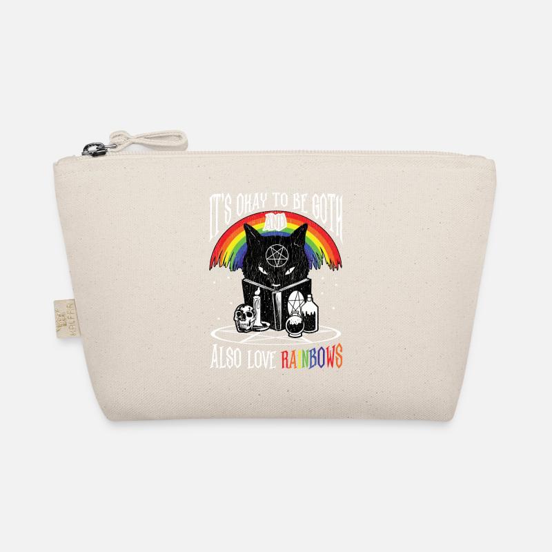 LGBT Goth Regenbogen Black Cat Pentagram Pentacle Bio-Täschchen