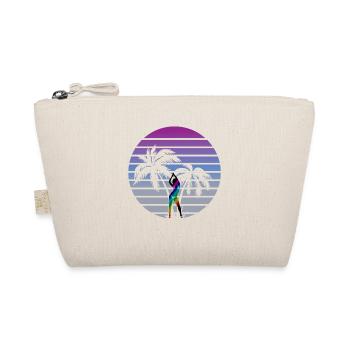 synth wave babe des années 80 style miami palms - Trousse biologique - nature - Devant