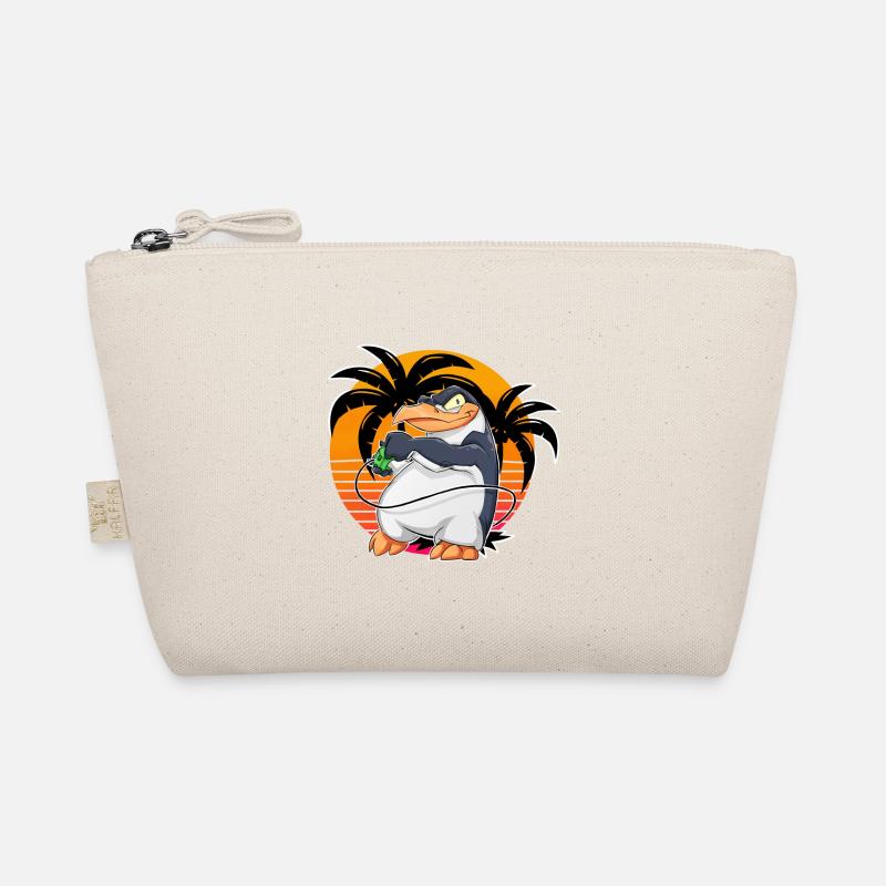 Pinguin Gamer Gaming - Bio-Täschchen - Natur