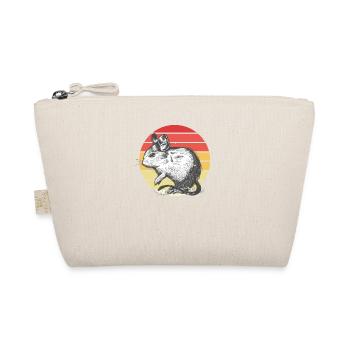 Degu Retro Sunset Nagetier Geschenk Strauchratte - Bio-Täschchen - Natur - Vorne