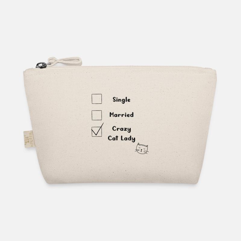 Verrückte Katze Dame Katze Mutter Geschenk Bio-Täschchen