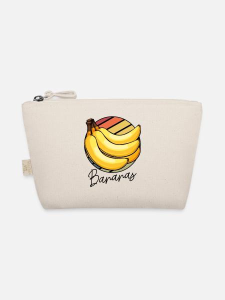 Banane Pop Art Kreis - Bio-Täschchen - Natur