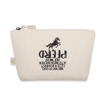 Setz mich wieder auf mein Pferd Reiter Reiten - Bio-Täschchen - Natur - Vorne