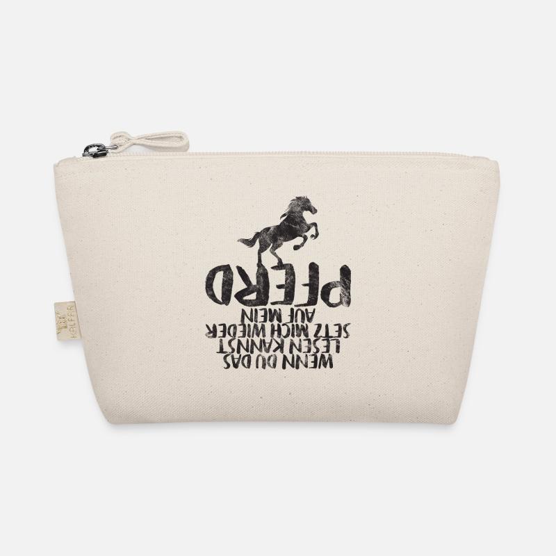 Setz mich wieder auf mein Pferd Reiter Reiten - Bio-Täschchen - Natur