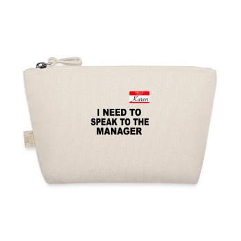 Hi my name is karen Halloween costume meme - Organic Pouch - nature - Front