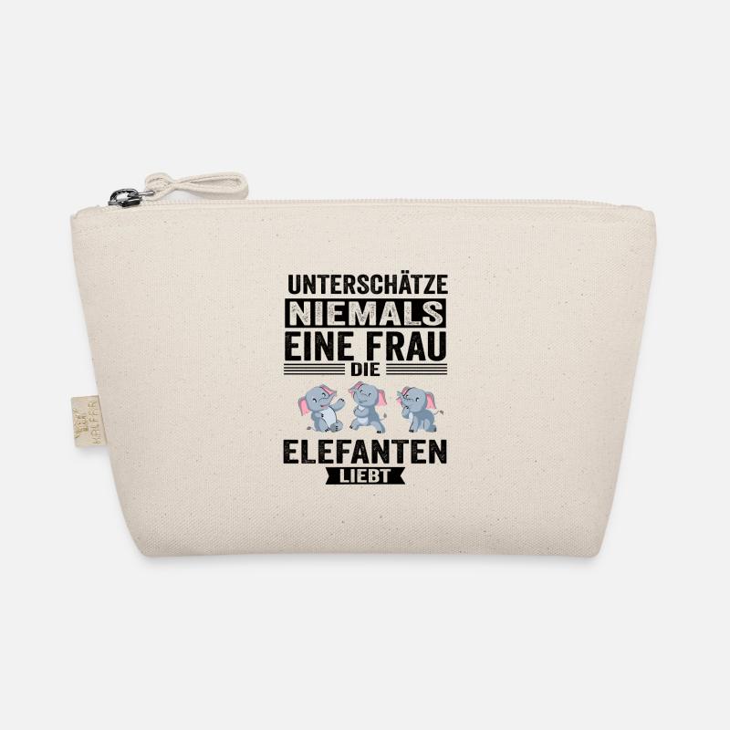 Elefant Elefantenmama Elefantenliebhaber Geschenk - Bio-Täschchen - Natur