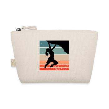Climbing mountain mountains hiking climbing wall - Organic Pouch - nature - Front