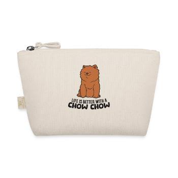 Das Leben Ist Besser Mit Einem Chow Chow Hund - Bio-Täschchen - Natur - Vorne
