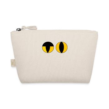 Inquiry eyes cool cat look - Organic Pouch - nature - Front