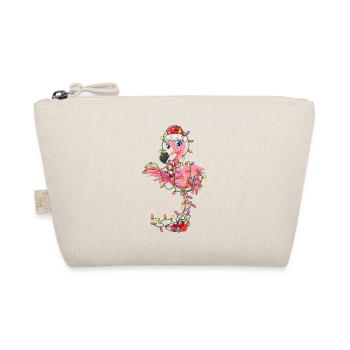 Flamingo Weihnachten Geschenk Pinker Flamingo - Bio-Täschchen - Natur - Vorne